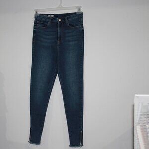 Super Skinny Blue jeans, high rise, zipper on both legs Size 10